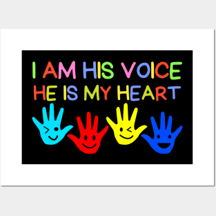 I Am His Voice He Is My Heart Posters and Art